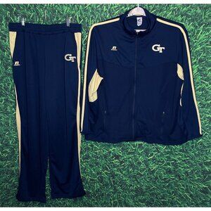 VTG Georgia Tech Yellow Jackets GT Track Suit Windbreaker Jacket Pants Men’s XXL